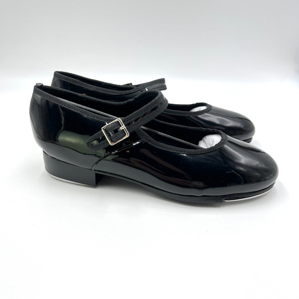 6.5W 6.5 WIDE Capezio Womens 3800 Mary Jane Black Patent Buckled Dance Tap Shoes
